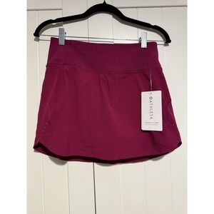 Athleta Run With It 14" Skort XS Berry Pink Built-In Shorts NWT